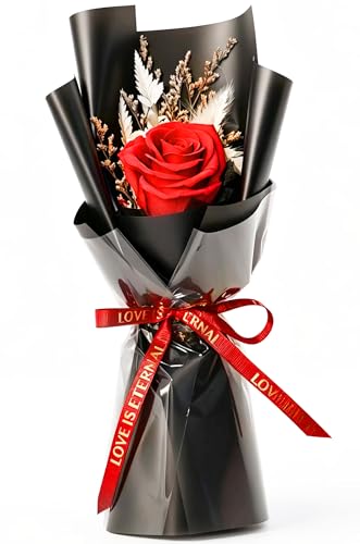 Preserved Flowers Bouquet,Flowers For Delivery,Red Rose Bouquets,Birthday Flowers Gifts For Women Mom Grandma Wife Friends,Real Roses Gift From Daughter Valentine’S Day Mothers Day Anniversary - color: Red, size: Rose Bouquet