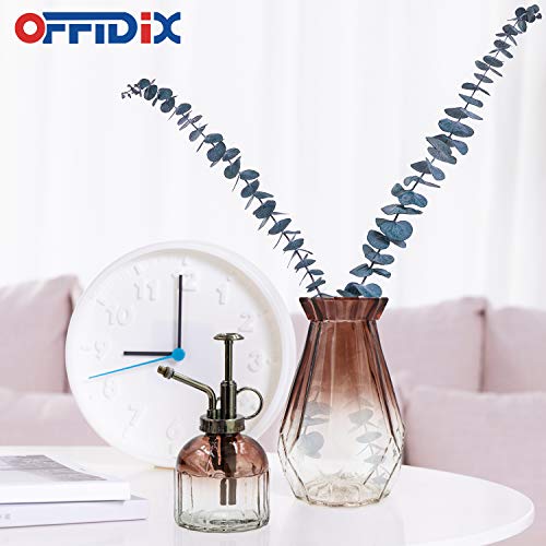 OFFIDIX Glass Vase Gradient Multicolor with Geometric Faceted Design Art Decorative Flower Vase for Wedding, Dinning, Bookshelf, Home Decoration or Gift - color: B-tawny Transparent Gradient