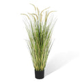 KOL Artificial 4ft Horsetail Reed Grass, 47.2in Artificial Indoor Outdoor Fake Grass Plant, Home Office Wedding Decorative Artificial Plants & Flowers in Pot Faux Plant Greenery, Housewarming Gift - size: 4FT
