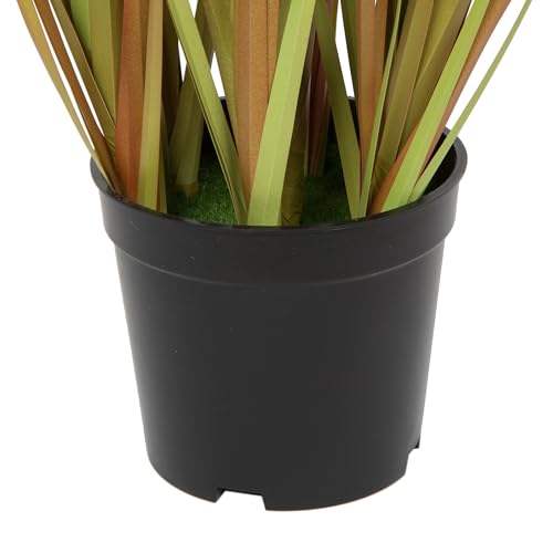 Vickerman Everyday 24" Artificial Mixed Brown Grass with Black Plastic Pot - Faux Grass Plant Decor - Home Or Office Indoor Greenery Accent - Faux Grass for Indoor - size: 24 in