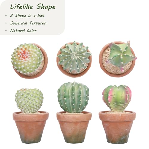 bellacat Fake Succulents with Warm White & Color Changing Lights, 6.7in Lifelike Artificial Succulent Plants, Faux Succulents Light Up Plants for Desk Shelf Living Room Bedroom Decor, Set of 3 Shape - color: Succulent B-3.6in Pot