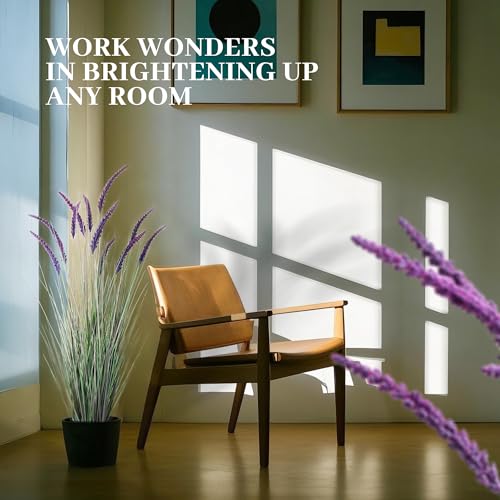 KOL 5ft 2-Pack Artificial Veronica Spiked Speedwell Grass, 59in Faux Tall Horsetail Grasses, Veronica Spicata, UV-Resistant Fake Plants for Indoor/Outdoor Décor, Home Office Wedding Centerpiece - size: 5FT-2PCS