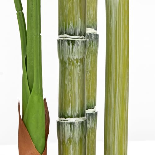 Hollyone Fake Palm Tree Decor 4FT with Planter Artificial Palm Tree Faux Tropical Areca Floor Plant in Pot with 3 Textured Trunks Silk Plant for Home Garden Outdoor Indoor Office Decor - color: 4ft