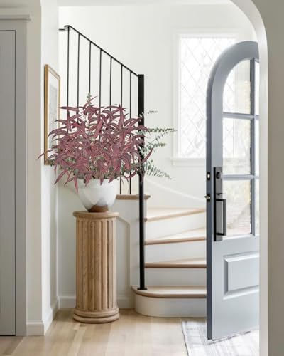 Briful Artificial Eucalyptus Willow Branches 33'' Tall Red Fake Eucalyptus Stems Arrangement, Realistic Faux Greenery Stems, Indoor Plant, Home Housewarming Farmhouse Porch Vase Decor, Set of 6 - color: 6pcs Burgundy