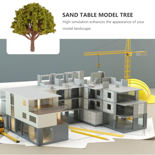BESPORTBLE Model Scenery Landscape Trees 20Pcs Miniature Trees 3.14-1.96In Green for Train Scenery Terrain Railroad Layout Diorama Model Railroad Accessories