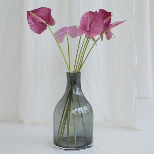PATIKIL 13" Artificial Anthurium Lily Flowers, 10 Pack Permanent Flower Floral Arrangements Bouquet for Home Decor Bridal Wedding Festival Party, Beige - color: Beige