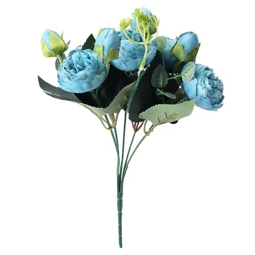 Artificial Peonies Flowers for Home Decor for Wedding Party Decor Blue - color: Blue