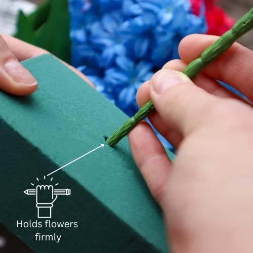 FLOFARE Floral Foam Base 12"L x 10"W x 3"H, Large Floral Foam Block for Fresh and Artificial Flower Arrangement Supplies for Arts, Crafts, Office Decor, Home Decor, Wedding Decor and Party - size: Large floral foam board