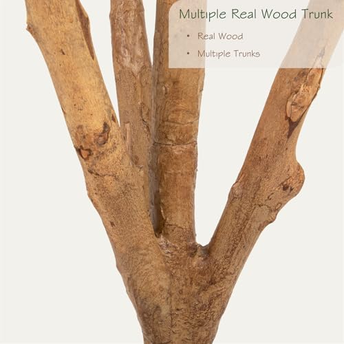 Bellacat 6ft Super Fuller Faux Olive Tree with White Decorative Planter & Multiple Real Wood Trunks, 72in Olive Trees Artificial Indoor with Realistic Fruit, Fake Olive Tree for Indoor Décor - style: 6ft Olive Tree
