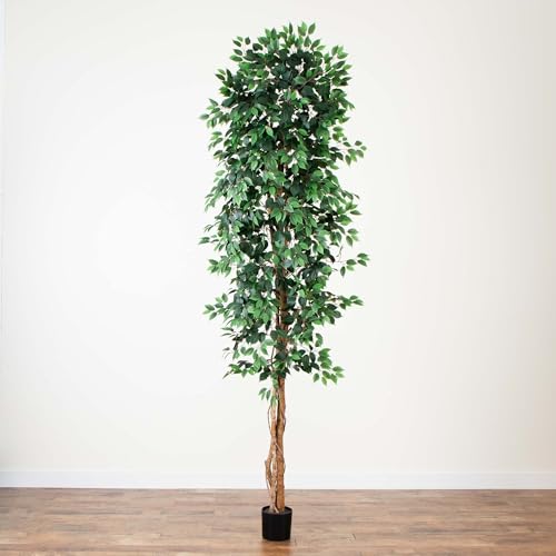 Nearly Natural 10ft. Artificial Ficus Tree - size: 10ft, style: Tree in Pot
