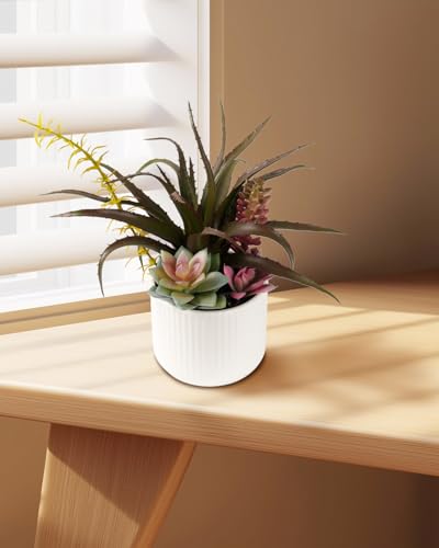 Faux Assorted Succulents - Artificial Succulent Plants for Desk, Bathroom, Shelf, or Home Decor, Realistic Greenery for Farmhouse, Office & Kitchen Decoration PA-015 - size: PA-015
