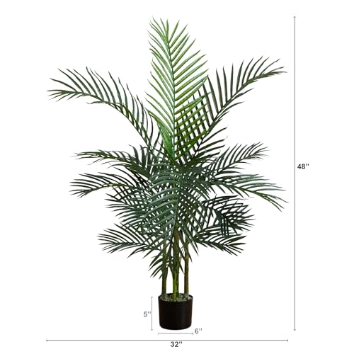 Nearly Natural 4ft. UV Resistant Artificial Areca Palm Tree (Indoor/Outdoor) - size: 4ft