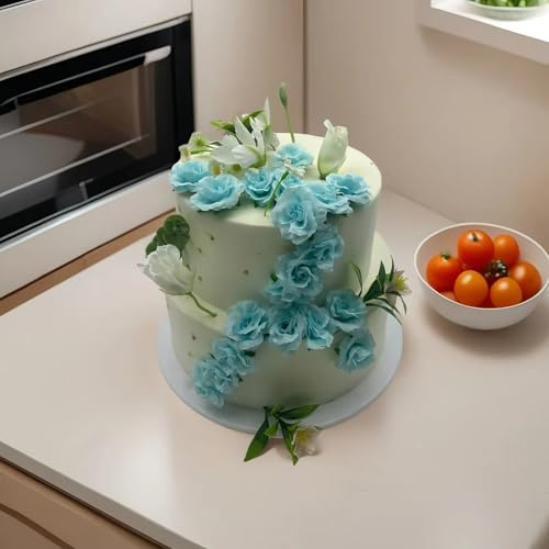 100 Pcs Mini Light Blue Roses Artificial Flowers Bulk, 1.9" Small Silk Fake Roses Flower Heads for Decoration, Wedding Centerpieces Bridal Shower Party Home Decor,DIY Crafts (Light Blue) - color: Light Blue