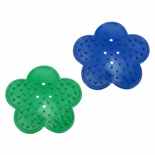 HARFINGTON 2pcs Rose Thorn Stripper Tool Set 4.7" PVC Flower Thorn Leaf Remover Flower Stem and Leaf Stripping for Gardening Home Florist Arrangement, Blue Green - color: Blue/Green