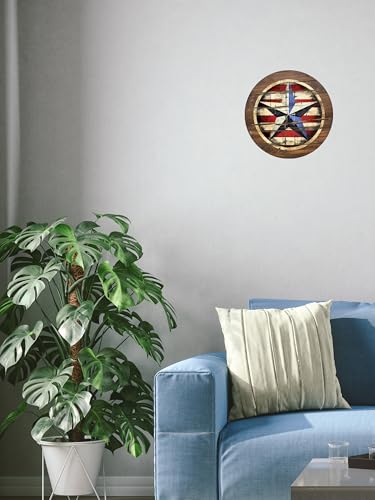 Rustic Wall Decor Wall Plaque Sign Round Metal Tin Sign American flag Wreath Round Welcome Door Hanging,Suitable for Home Garden Kitchen Bar Cafe Restaurant Garage Wall Decor Retro Vintage 8x8 Inch (US Star) - color: US Star