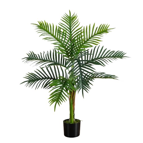Nearly Natural 3ft UV Resistant Artificial Double Robellini Palm Tree - Indoor/Outdoor