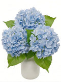 3 Pcs Real Touch Blue Hydrangea Artificial Flowers - 20" Large 3D Latex Light Blue Faux Hydrangeas (Waterproof & 176 Petals) for Baby Shower, Dusty Blue Home Bathroom Living Room Centerpiece - color: Light Blue