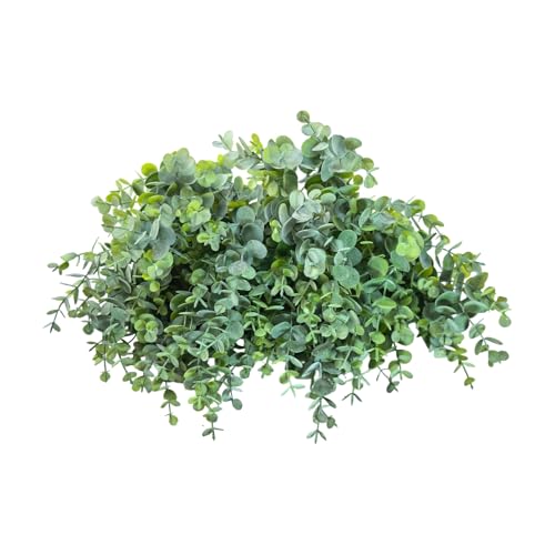 8 Bundles Multi Colored Artificial Eucalyptus Leaves, Plastic Plants, Outdoor Plants, Indoor Decorative Artificial Plants, Porch Window Frames, Green Plant Decorations (8, Grey Green) - color: Grey Green