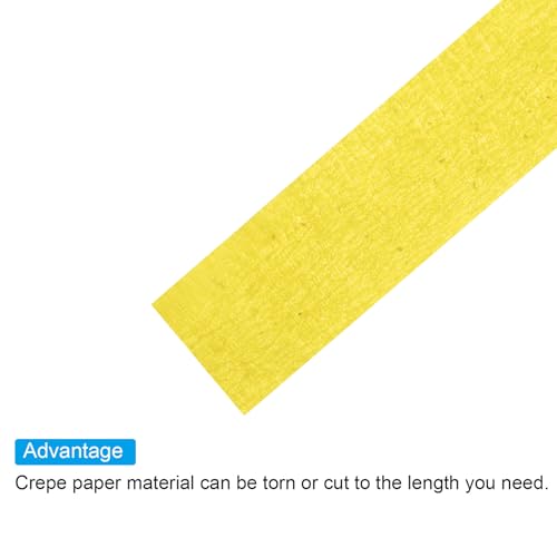 PATIKIL Floral Tape 1/2" x 30 Yard / 12mm x 30m, 2 Pack Flower Wrap Adhesive Tape for Bouquet Stem Wrapping, Yellow - color: Yellow
