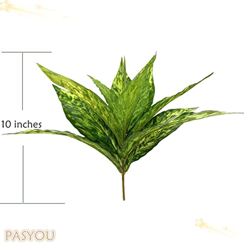 Artificial Agave Fake Plants, Faux Grass Shrubs Plastic Flower Plant for Wedding Party Office Indoor Outdoor Home Yard Garden Greenery Leaves Decor UV Resistant Planter Filler Decoration Yellow 4 Pack - color: Agave Grass/ Yellow / 4 Pack