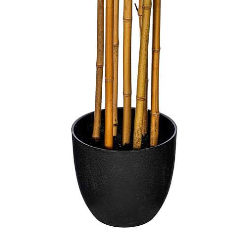 Vickerman 6' Tall Artificial Potted Green Bamboo Tree - Lifelike Home Decor