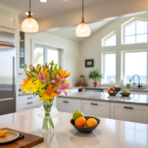 Stargazer Barn 10 Stem Sunrise Royal Lily Bouquet - Fresh Cut Flower Delivery, Hand-Tied in the USA, Gift for Birthday, Anniversary, Sympathy or Home Decor - Vase Not Included - color: Yellow/Orange/Pink