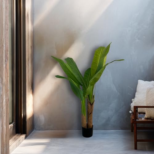 XBrand 4ft Artificial Banana Tree, Realistic Tropical Faux Plant for Indoor Decor - color: Banana - 4t