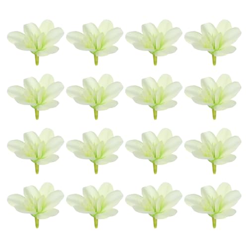 PATIKIL Artificial Orchid Petals, 24Pcs Faux Orchid Flower Head Fake Butterfly Flowers Crafts for Home Wedding Decoration, Green - color: Green