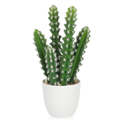 Artificial Cactus Plants 10.8 inch Small Faux Cactus Plants Indoor Fake Desert Cacti Succulents Plants Artificial Plant Indoor with Pot Cactus Decorations for Home Decor Office Desk Tabletop Shelf - size: SUP_209