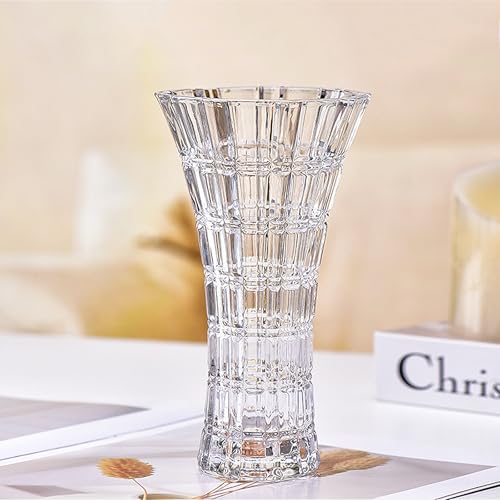 Clear Crystal Glass Flower Vase - color: Crystal-2