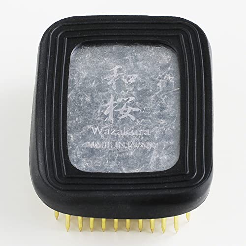 Wazakura Japanese Ikebana Kenzan Flower Holder Rectangular Square, Made in Japan Floral Arranging Pin Frog Tool - 2.6" (68mm) - color: 2.6" (68mm)