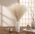 30PCS Artificial Pampas Grass Decor, 21.7" Small Faux Pampas Grass No Shedding Allergy Free, Fluffy Boho Silk Flowers for Vase Filler, Home Living Room Wedding Table Centerpieces, Beige - size: Begie