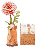 3D Flower Wooden Puzzles for Adults-Pink Dahlia, Mothers Day DIY Wooden Flowers Model Kit Building Set Crafts Gifts, Artificial Botanical Collection Creative Gift Ideas/Housewarming(93PCS) - style: TW - Pink Dahlia
