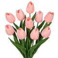 10 Pcs Baby Pink Tulips Artificial Flowers Real Touch Fake Tulips Fake Flowers for Mother's Day 13.5" Faux Tulips Faux Flowers Bulk Artificial Tulips Flowers for Vase Centerpieces Home Wedding Bouquet - color: Baby Pink #10