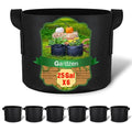 Gardzen 6-Pack 25 Gallon Grow Bags, Aeration Fabric Pots with Handles, Heavy Duty Cloth Pots for Plants - size: 25 Gallons