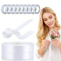 12 Rolls of Water-Activated Floral Tape White - 1/2 Inch x 20Yd Art Tape for Professional Flower Arranging, Wrapping Stems, DIY Eternal Roses & Crafts - color: 12 Rolls White