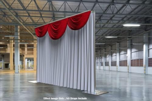 Adjustable Backdrop Stand Pipe Kit Heavy Duty Quick Set Up for Wedding&Party&Event&Photography&Show&Display (10FT x 10 FT Double Crossbar, No Drape Include) ，But Not for Flower Walls/TVs/Heavy Items - size: 10FT x 10FT & Double Crossbar & No Drape