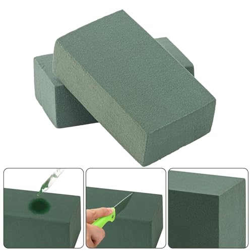 IHDYPPEW 30 PCS Green Floral Foam Blocks, 5.5"L x 3.1"W x 1.7"H Floral Foam for Flower Arrangements, Dry and Wet Florist Foam for Flowers, Flower Foam Bricks for Flowers Business, Outdoor, Weddings - size: 30 PCS 5.5 x 3.1 x 1.7 inch