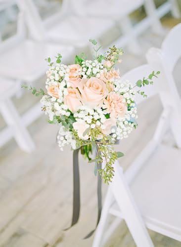 12PCS White Babys Breath Artificial Flowers, 24inch Real Touch Flowers Fake Babies Breath Gypsophila Bouquet for Wedding Floral Arrangement Party Home Decoration(White) - color: White