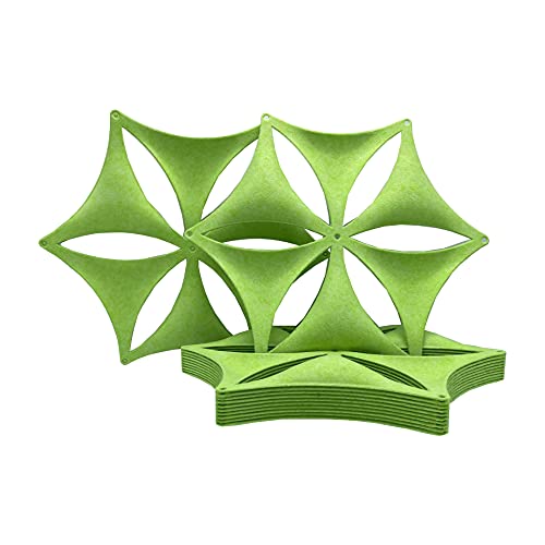 Felt Fiber Surface High Density Polyester Fiber Board 3D Flower Venus 14"x12" Hanging Room Divider Panel Cut Room Partition Home Decoratio(12 Pcs)(Neon Green) - color: Light Green
