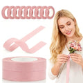 12 Rolls Floral Tape: Self-Sealing 1/2" x 20Yd Adhesive for Flower Stems, DIY Eternal Roses, Bouquets & Craft Projects - Professional Results (Pink) - color: 12 Rolls Pink