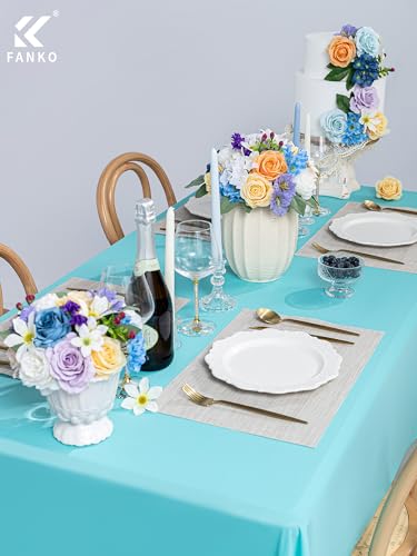FANKO Artificial Flowers for DIY, Pastel Multicolor Faux Flowers Bouquet, Fake Rose Daisy Lily Hydrangea Silk Flowers for Vase, Home Decor, Garland, Wedding, Birthday, Party, Romantic Celebration - color: Multicolor-2