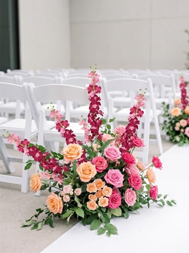 6Pcs Delphinium Artificial Flowers 37.4’’ Faux Silk Larkspur Flowers Long Stem Artificial Flowers for Tall Vase Table Home Wedding Party Garden Decor(Hot Pink) - color: Hot Pink