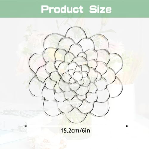 Flower Arrangement Holder Stainless Steel, Wire Flower Arranging Tool Flower Grid Flower Frog Wire Arranger for Vase Floral Stems Bouquets Plant Fixation (6inch) (1 PCS) - color: 1 PCS