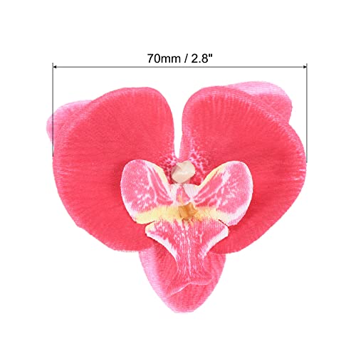PATIKIL 7cm/2.8" Artificial Orchid Flower Heads, 20 Pack Silk Phalaenopsis Fake Butterfly Orchid Heads for Wedding Floral Bouquet Decor DIY Craft Making, Fuchsia - color: Fuchsia, size: 2.8"