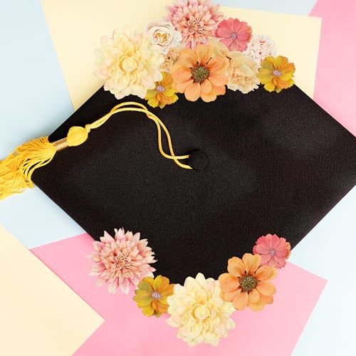 LACGO Fall Artificial Flower Heads Combo - 48pcs Orange Silk Flowers Bulk for Wedding Decor, Bridal Bouquets, Graduation Parties, Cake Toppers & Home DIY Crafts - color: Orange