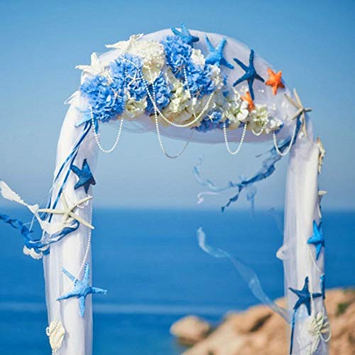 DuHouse Artificial Hydrangea Silk Flower Heads with Stem Fake Blue Hydrangea Bigger Flowers for Wedding Home Garden Centerpiece Pack of 6 - color: Blue