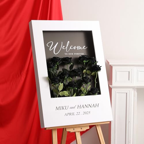 Hawesome 12PCS Artificial Silk Flowers Realistic Roses Bouquet Long Stem for Home Wedding Decoration Party (Black, 6 Flowers 6 Buds) - color: Black, size: 6 Flowers 6 Buds