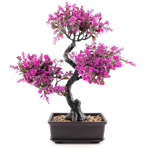 Artificial Bonsai Tree，Fake Plants Lifelike Plastic Bonsai Plant Simulation Green Plants for Home and Office Decor - color: Color 1