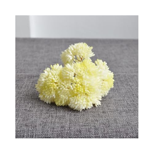 6PCS Artificial Succulent Flower, Plastic Plants Green Artificial Plants for Home Garden Decorations, Party Decorations, Bedroom Office Decorations, Wedding Decorations(White) - color: White, size: 6PCS